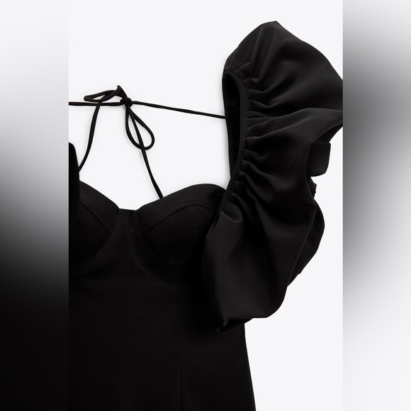 ZARA VOLUMINOUS SHORT DRESS - Picture 7 of 9